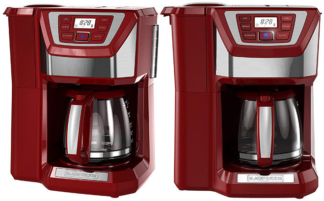 Black+Decker 12-Cup Coffeemaker (Red) ONLY $30.86 (Reg $76) at Walmart Online
