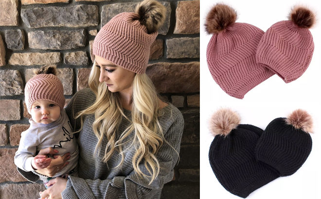 Mommy & Me Matching Beanies JUST $6.99 (Regularly $28) - So CUTE!