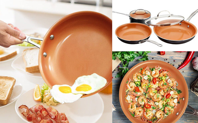 Gotham Steel Copper 5-Piece Cookware Set JUST $50.83 + FREE Shipping