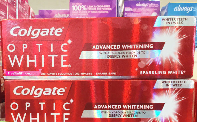 Colgate Optic White Toothpaste 3-Pack for Just $7.31 + FREE Shipping ($2.44 per Tube!)