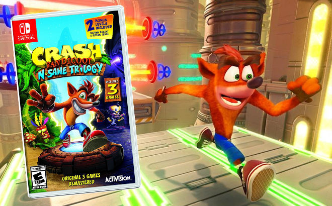 Crash Bandicoot N. Sane Trilogy Nintendo Switch Video Game Only $19.99 (Reg $40)