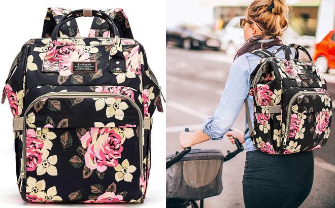 Water-Resistant Diaper Bag Backpack with Changing Pad JUST $25.99 (Reg $70)