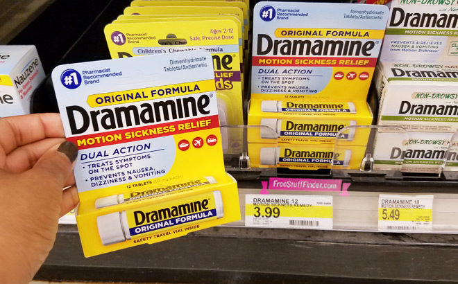 Dramamine Motion Sickness Relief 10-Count Just $1.39 at Target (Reg $4) - Print Now!