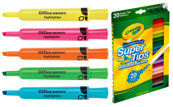 Office Depot Supplies Starting at ONLY $1.30 + FREE Shipping (Markers, Binders, Scissors)