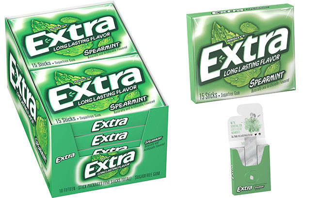 Amazon: Extra Sugar-Free Gum 10-Pack $6.54 - JUST 65¢ Per Pack + FREE Shipping