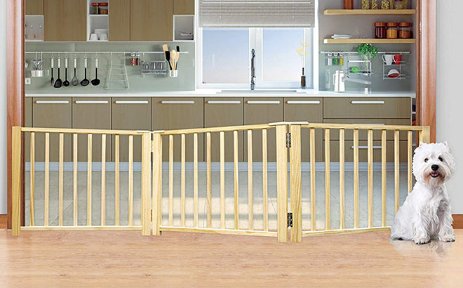 Four Paws Wooden Dog Gate JUST $30.99 (Reg $63) + FREE Shipping on Amazon