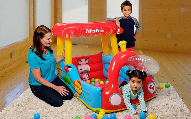 Amazon: Fisher-Price Train Inflatable Ball Pit ONLY $19.98 (Regularly $46)