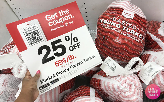 Target: 25% Off Market Pantry Frozen Turkey - JUST 59¢ per Pound!