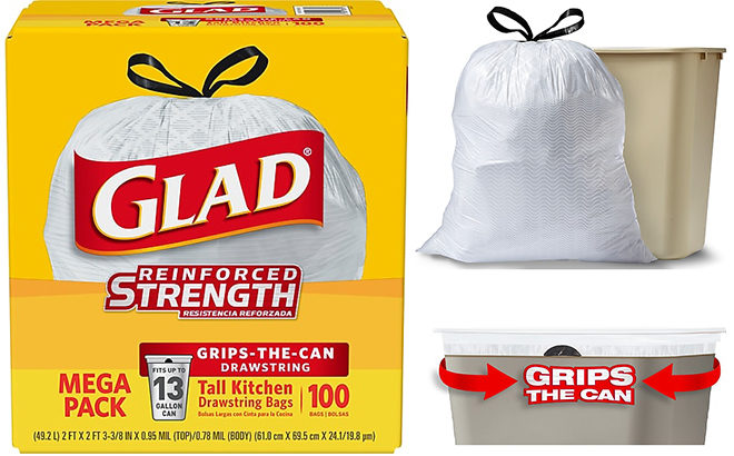 Glad 13-Gallon Trash Bags ONLY $10.44 (Regularly $16) at Staples + FREE Shipping