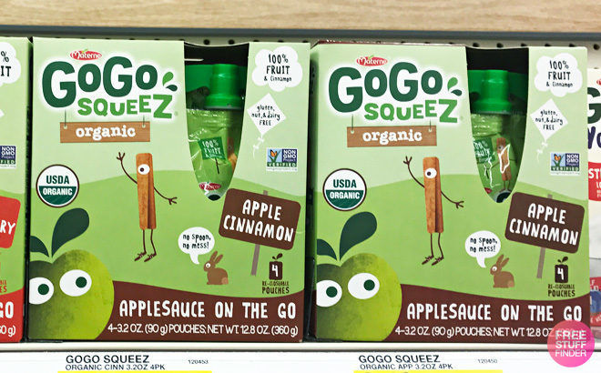 GoGo Squeez Applesauce 12-Pack Pouches ONLY 4.89 at Amazon (That's Just 41¢ Each!)