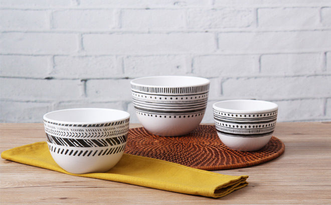 Mainstays Melamine 3-Piece Prep Bowl Set JUST $4.37 at Walmart (Regularly $12.88)