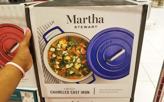 Martha Stewart 6-Quart Cast Iron Dutch Oven JUST $49.99 (Reg $180) + FREE Pickup