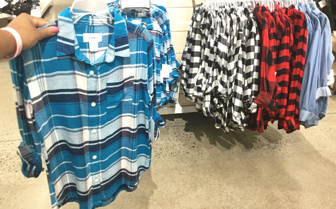 Old Navy: Flannel Shirts for the Family for JUST $12 - $15 (Today & Online Only)