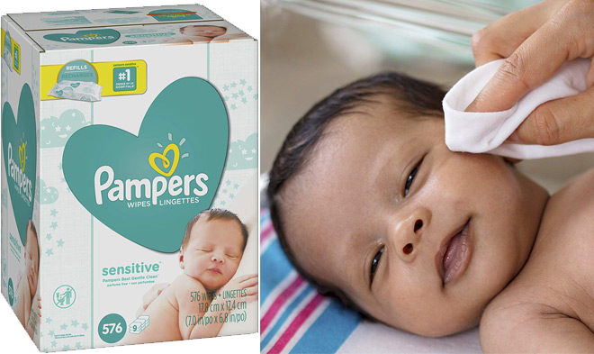 Amazon: Pampers Baby Wipes 576-Count ONLY $12.86 + FREE Shipping - 2¢ Each!