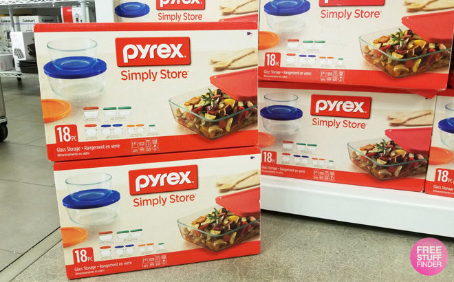 Pyrex 18-Piece Glass Storage Set Just $14.99 + FREE Pickup (Reg $78) - Today Only!