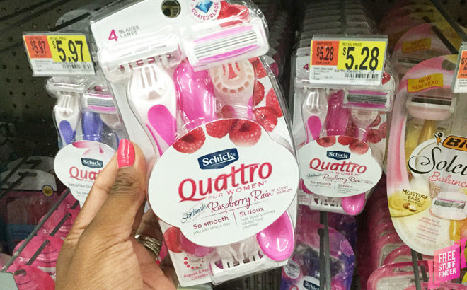 Schick Quattro Disposable Razors 3-Count ONLY $1.78 at Walmart (Print Coupon Now!)