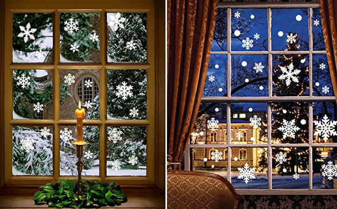 Amazon: White Snowflakes 81-Count Window Stickers Just $9.99 - 3 Designs!