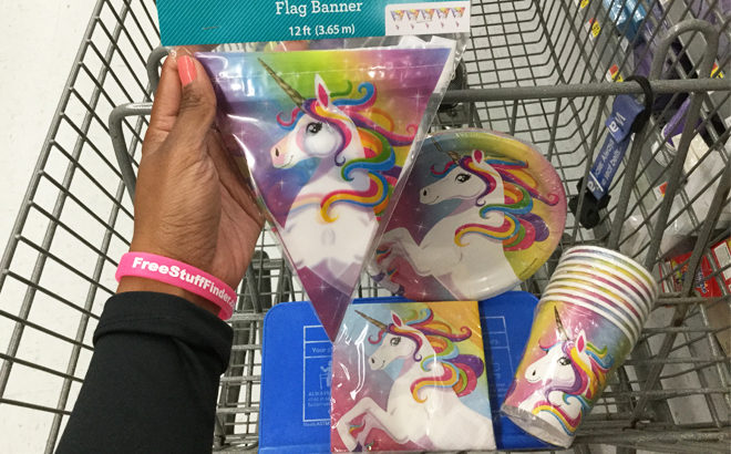 Unicorn Party Supplies ONLY 97¢ at Walmart (Napkins, Cups, Plates & More!)