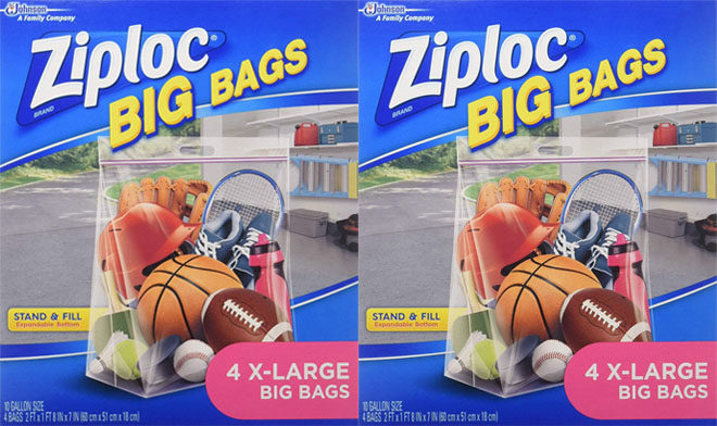 Ziploc Big XL 4-Count Bags Just $6.28 on Amazon - Reg $11.28 (ONLY $1.57 per Bag)