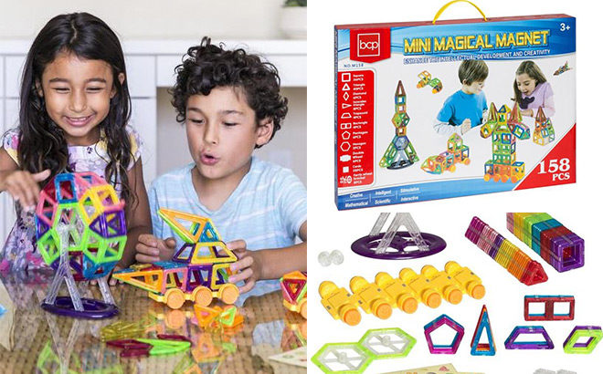 158-Piece Magnetic Building Tiles Only $30.99 + FREE Shipping (Reg $73)
