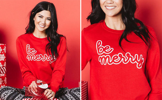 FREE Be Merry Sweatshirt with $30 Purchase + FREE Shipping ($40 Value!)