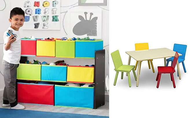 Delta Multi-Bin Toy Organizer, Table & Chair Set JUST $45.49 + FREE Shipping (Reg $110)