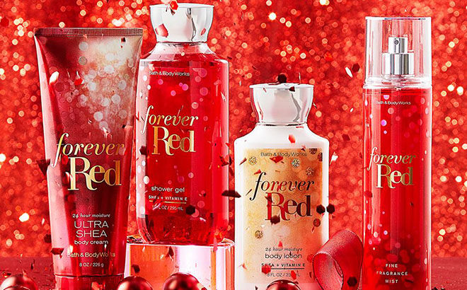 Bath & Body Works: Forever Red Body Care JUST $4.95 - Ends November 23d!