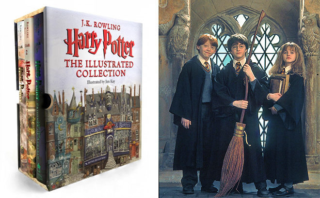 Harry Potter The Illustrated Book Set (Books 1-3) ONLY $51.50 (Reg $120) + FREE Shipping