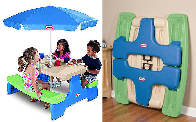Amazon: Little Tikes Picnic Table with Umbrella JUST $49 (Reg $90) + FREE Shipping
