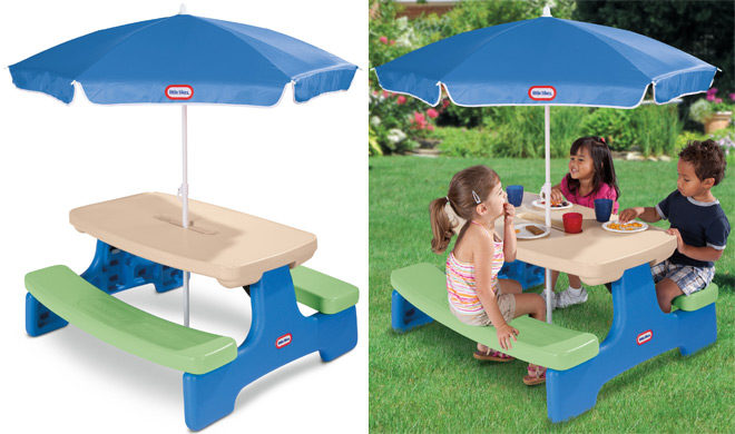 Little Tikes Picnic Table with Umbrella for ONLY $42.49 + FREE Shipping (Reg $90)