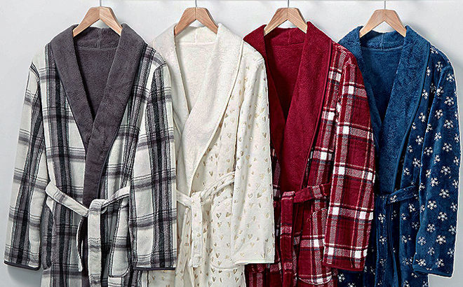 WOW! 70% Off Martha Stewart Reversible Plush Robes - JUST $17.99 (Regularly $60)