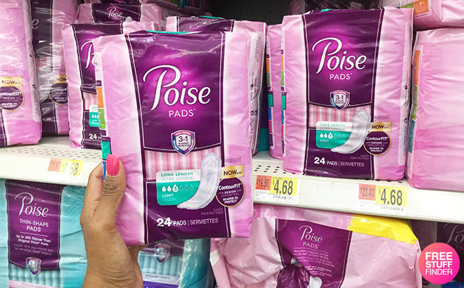 FREE Poise Pads 24-Count Pack at Walmart + 32¢ Moneymaker (Print Coupon Now!)