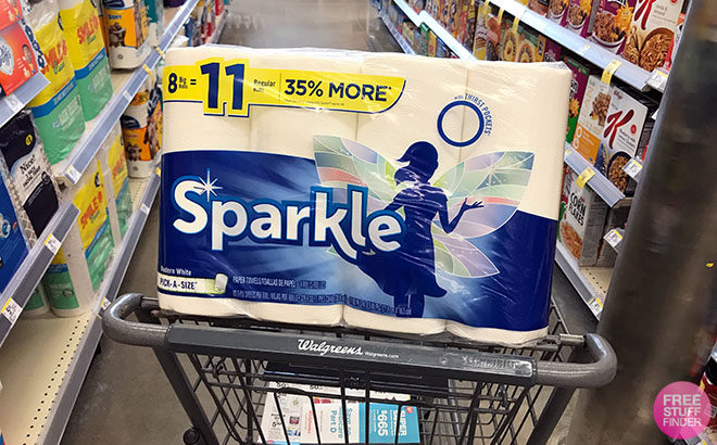 Sparkle Paper Towels 8 Rolls JUST $4.49 at Walgreens (Reg $9.49) - 56¢ per Roll!