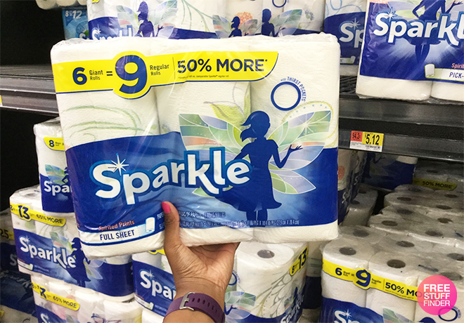 Sparkle Paper Towels 6-Count Only $3.62 at Walmart (That's Just 60¢ per Big Roll!)