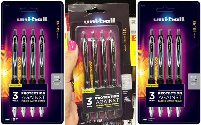 *HOT* Uni-Ball Gel Pens 4-Pack for Only $1 at Office Depot (Regularly $9) - Best Price!