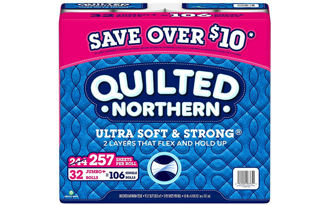 Quilted Northern Toilet Paper 32-Count Jumbo Rolls JUST $16.96 ( Only 53¢ per Roll!)