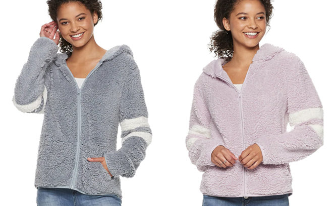 Sherpa Hooded Jacket JUST $15 (Regularly $44) at Kohl's - Choose from Six Colors!