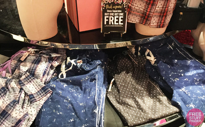 Victoria's Secret: Buy 1 Get 1 FREE Sleep Tops & Bottoms - Starting at JUST $12.25!