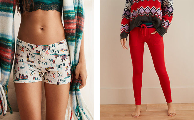 Aerie: Holiday Real Soft Waffle Sleep Skivvies ONLY $10 (Regularly $16)