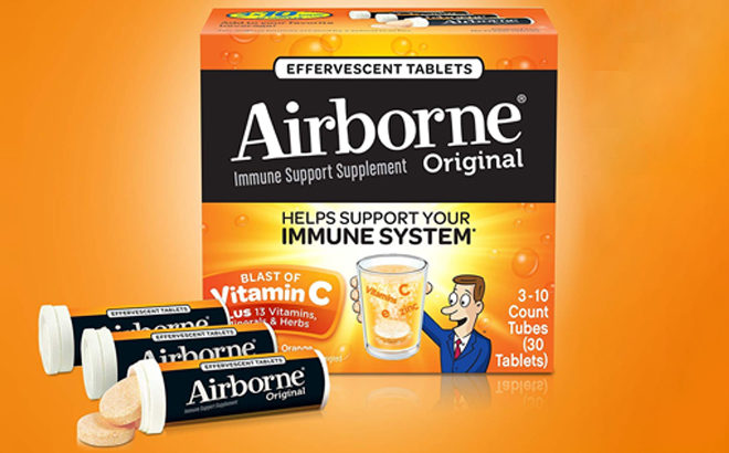 Airborne Effervescent Tablets 30-Count $7.07 (Reg $12.85) + FREE Shipping on Amazon