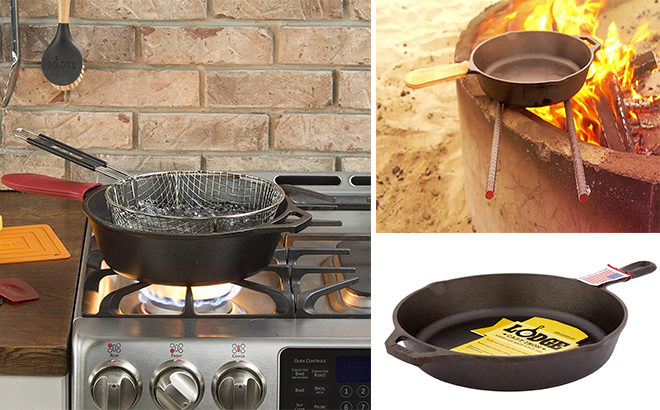 Lodge Logic 10.25” Seasoned Cast Iron Skillet ONLY $12 (Regularly $27)