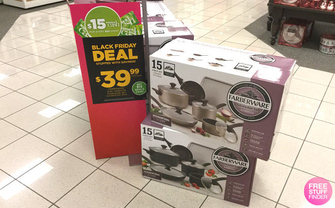 Farberware 15-Piece Cookware ONLY $15.99 After Kohl’s Cash (Regularly $120)