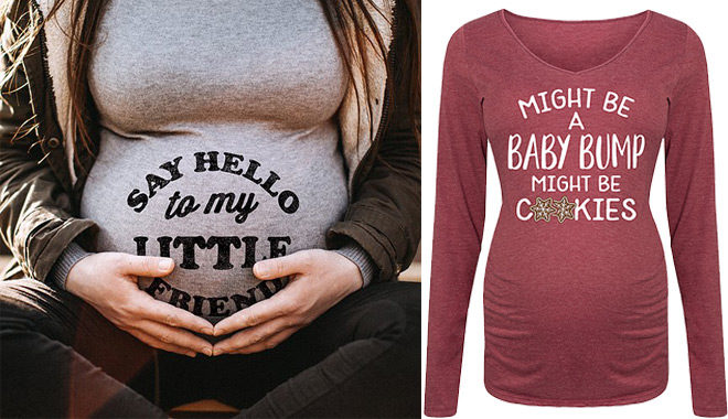 Adorable Maternity Tees Up to 60% Off - Starting at ONLY $14.99 (Regularly $37)