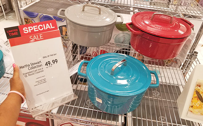 Martha Stewart Enameled Cast Iron Dutch Oven ONLY $49.99 (Regularly $180) at Macy's