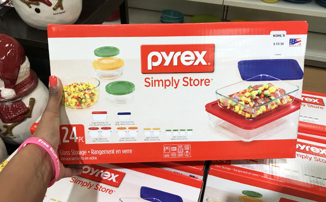 Kohl's: Pyrex 24-Piece Storage Set Starting at Only $20.99 + FREE Shipping (Today Only!)