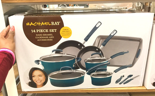 Rachael Ray 14-Piece Cookware ONLY $42.99 Shipped After Kohl's Cash (Reg $200)