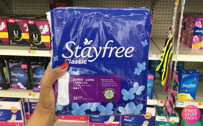 Stayfree Long Pads 22-Count for Only $1.03 at Walmart (Reg $2.78) - Print Now!