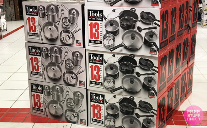 Tools of the Trade 13-Piece Cookware Sets ONLY $29.99 + FREE Shipping (Reg $120)