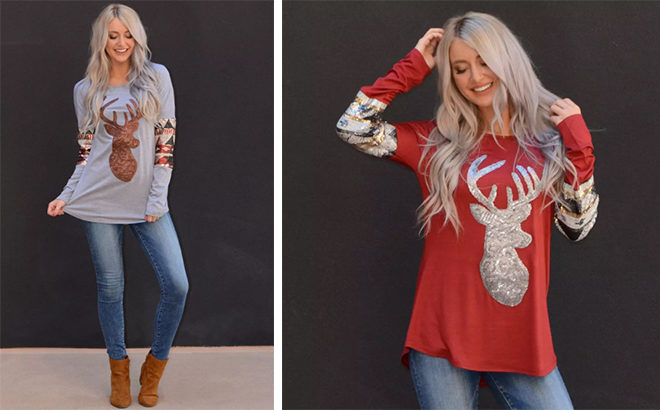 Sparkly Reindeer Tunic – ONLY $21.99 (Regularly $45) - So Cute!