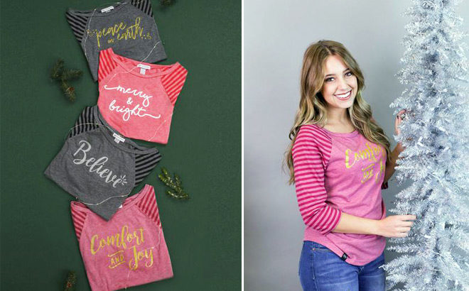 TWO Women’s Holiday Shirts for Only $30 + FREE Shipping - Just $15 Each!